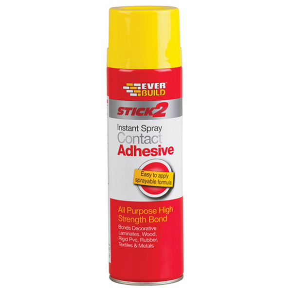 Everbuild Stick2 Spray Contact Adhesive Aerosol, 500ml