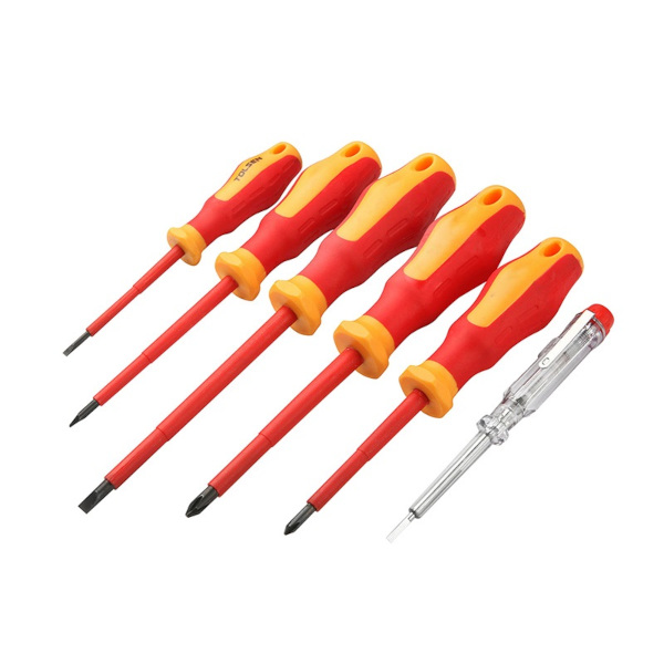 Tolsen VDE 6-Piece Screwdriver Set with Voltage Tester