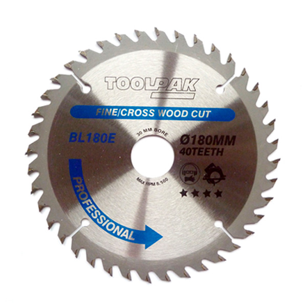 Toolpak Professional TCT Circular Saw Blade, 180mm x 30mm, 40 Teeth