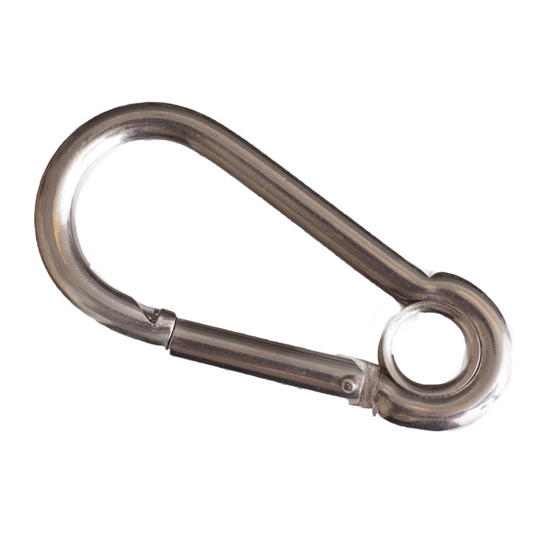 Carabiner Snap Hook & Eyes, Stainless Steel Marine Grade 316, M6 (2 Pack)