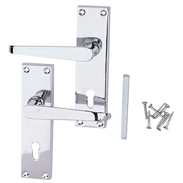 Victorian Style Lock Set, Pair Chrome 150mm