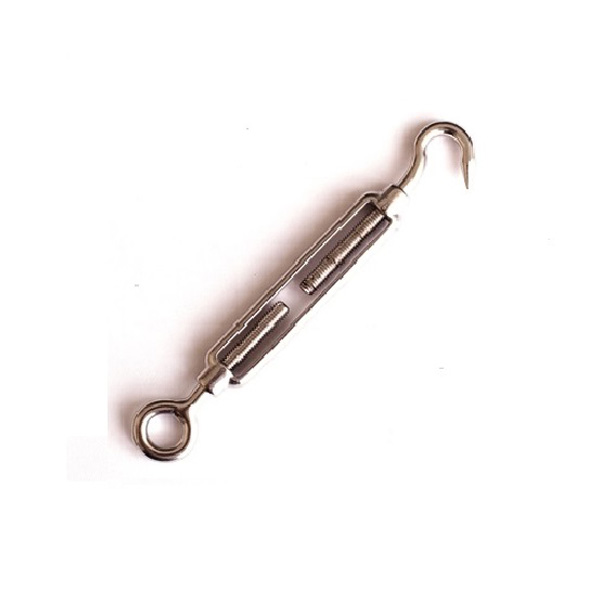 Turnbuckle with Hook & Eye, Stainless Steel Marine Grade 316, M8