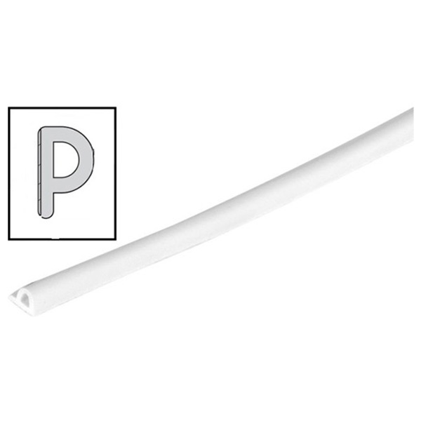 Door & Window P-Profile Draught Excluder, Self Adhesive EDPM Rubber Weatherstrip, White x 5 Metres (Pack of 2 x 2.5 Metre)