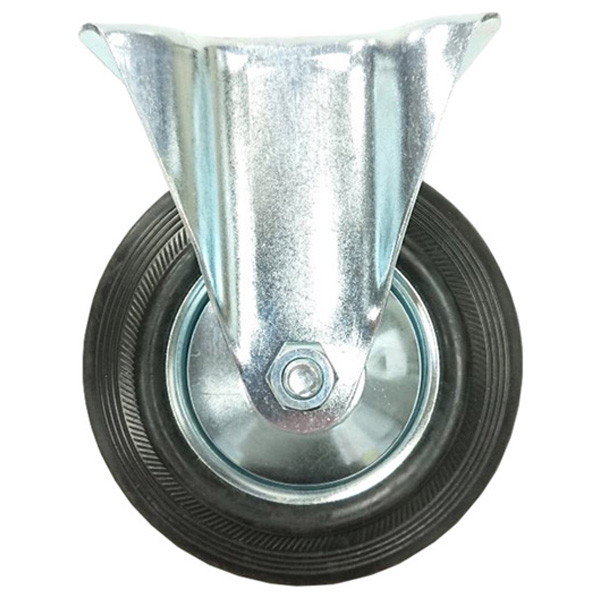 Single Castor with Black Rubber Wheel 100mm, Load Bearing 70Kg