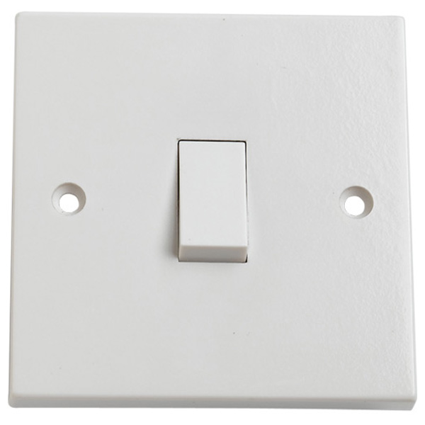 1-Gang 1-Way Light Switch, White