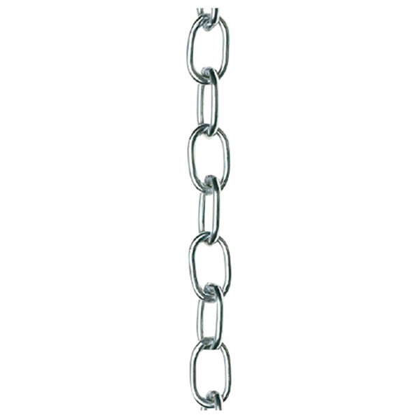 Brazed Oval Link Chain, Chromed Brass 2.3mm x 16mm x 2 Metres