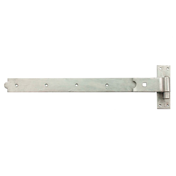 Heavy Duty Flat Hook & Band Gate Hinge, Galvanised 600 x 50 x 4.5mm with 16mm Diameter Pin